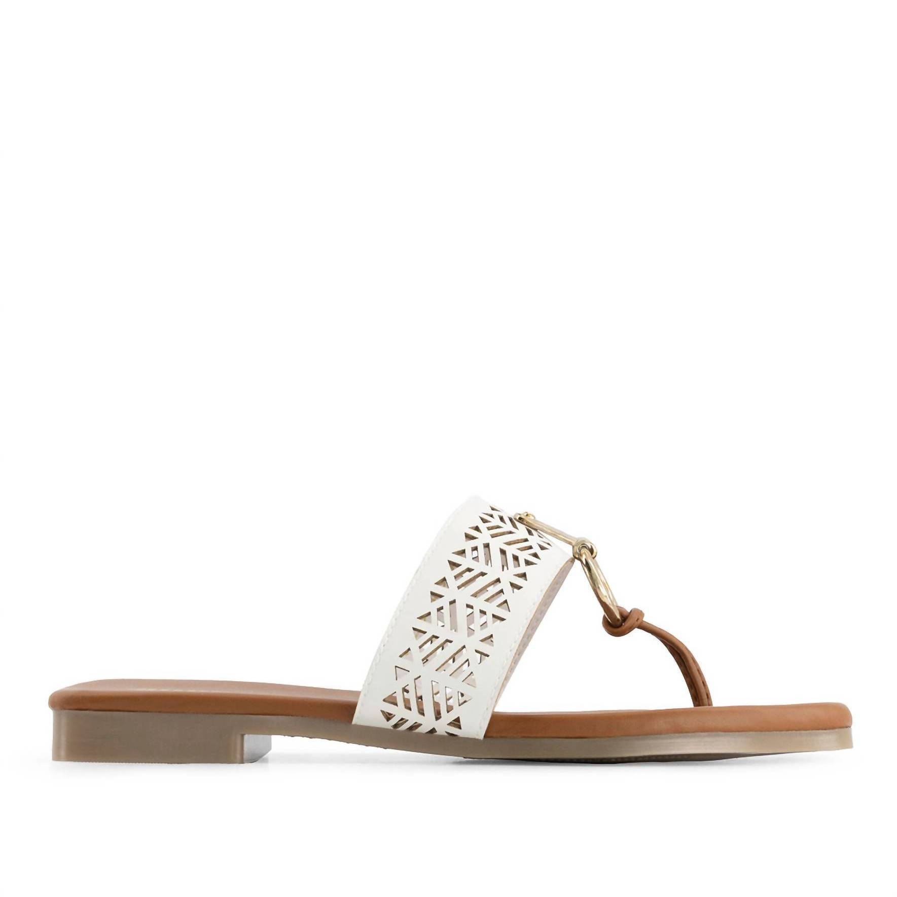 New Andrea Women's Casual Fashion Flip Flops In White